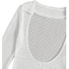 image:imageGORGLITTER Womens Crochet Bikini Cover Up Dresses Long Sleeve Beach Bathing Suit Swimsuit Coverups Dress Summer 2025White