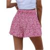 image:imageGORGLITTER Womens Floral Flowy Shorts Wide Leg High Waisted Summer Boho Shorts Pink Medium