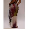 image:imageGORGLITTER Womens Floral Print Boho Swimsuit Cover Up Colorful Mesh Knot Side Wrap Summer Beach SkirtsGrey Multicolor