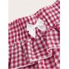 image:imageGORGLITTER Womens Gingham Shorts Bow Cute Y2K Layered High Waisted Ruffle Mini Shorts Micro BoyshortsRed and White