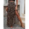 image:imageGORGLITTER Womens Long Skirt with Slit Cheetah Leopard Print Flowy Maxi Skirt Y2k High Waisted Going Out Outfits SkirtsBrown