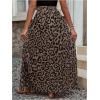 image:imageGORGLITTER Womens Long Skirt with Slit Cheetah Leopard Print Flowy Maxi Skirt Y2k High Waisted Going Out Outfits SkirtsBrown