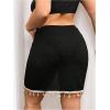 image:imageGORGLITTER Womens Plus Size Swimsuit Cover Up Beach Swim Coverup Mini Skirts High Waisted Bathing Suit Bikini Cover UpBlack