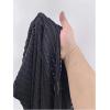 image:imageGORGLITTER Womens Textured Double Slit Beach Cover Ups Dress Cutout Deep V Halter Crochet Swimwear CoverupsBlack