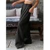 image:imageGORGLITTER Womens Tie Front Wide Leg Dress Pants Pleated Baggy Pants Loose TrousersBlack