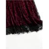image:imageGORGLITTER Womens Y2k Ren Faire Skirt Boho Mesh Sheer Goth Flowy High Waist Long Church Skirts Going Out OutfitsRed