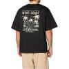 image:imageGORGLITTER Mens Round Neck Vintage Graphic TShirt Short Sleeve Casual Loose Tee TopBlack Tropical  Letter