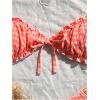 image:imageGORGLITTER Womens 2 Piece Swimsuit Summer Sexy Gingham Checkered Bikini Sets High Waisted Triangle Thong Bathing SuitsCoral Orange