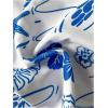 image:imageGORGLITTER Womens 2 Piece Swimsuits Floral Brazilian Bikini Sets High Waisted Cheeky High Cut Bathing Suit SwimwearBlue and White