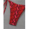 image:imageGORGLITTER Womens Animal Print Halter Triangle Bikini Set Two Piece Swimsuits Tie Side SwimwearRed