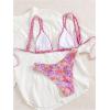 image:imageGORGLITTER Womens Boho Floral Triangle Bikini High Cut Thong Swimsuit 2 Piece Cheeky Bathing Suits 2026Hot Pink