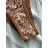 image:imageGORGLITTER Womens Cheeky High Cut Bikini Sets Scoop Neck Y2k Crochet Swimsuit 2 Piece Bathing Suit Beach Vacation OutfitsBrown