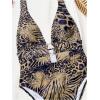 image:imageGORGLITTER Womens Cheetah Deep V Neck Sexy One Piece Bathing Suit Backless High Cut Leopard Monokini SwimsuitsMulticolor