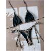image:imageGORGLITTER Womens Cheetah Leopard Print Triangle Halter Bikini Sets High Waisted Thong Swimsuits Summer Bathing SuitBrown