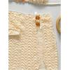 image:imageGORGLITTER Womens Crochet Cheeky Bikini Set 3 Piece Boho Swimsuit Triangle Bathing Suit with Cover Up Beach SkirtBeige
