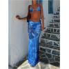 image:imageGORGLITTER Womens Floral Halter String Bathing Sets 3 Piece Tie Halter Triangle Bikini Sets with Beach Cover Up SkirtBlue