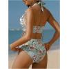 image:imageGORGLITTER Womens Floral High Waisted Bikini Sets 2 Piece Ruffle Swimsuits Cute Boho Summer Beach Bathing SuitCadet Blue