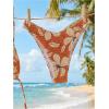 image:imageGORGLITTER Womens Floral Y2k Bikini Sets High Cut Thong Halter Triangle Cute Swimsuits 2 Piece Summer Bathing SuitsOrange