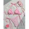 image:imageGORGLITTER Womens Flower Triangle Halter Bikini Set High Waisted String Swimsuit Summer Bathing Suit 2 Piece Swim WearPink