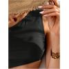 image:imageGORGLITTER Womens One Shoulder Monokini One Piece Swimsuit Cheeky Modest Tummy Control Swim Suit Bathing Suit SwimwearBlack