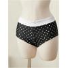 image:imageGORGLITTER Womens Polka Dots Boyshort Bikini Set with Shorts 2026 Halter Triangle Full Coverage Cheeky SwimsuitsBlack