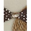image:imageGORGLITTER Womens Polka Dots Strapless Bikini Set Cheeky Y2K High Waisted Bandeau Swimsuits Metal Shell Bathing SuitsBrown
