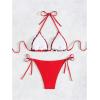 image:imageGORGLITTER Womens Racer Car High Waisted Bikini Sets Y2K Cheeky F1 Triangle Halter Swimsuit String Thong Bathing SuitsRed