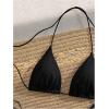 image:imageGORGLITTER Womens Sexy Thong Bikini Sets String 2 Piece Swimsuit Halter Triangle Cheeky High Cut Bathing Suit SwimwearBlack
