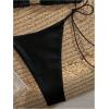 image:imageGORGLITTER Womens Sexy Thong Bikini Sets String 2 Piece Swimsuit Halter Triangle Cheeky High Cut Bathing Suit SwimwearBlack