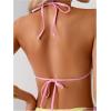 image:imageGORGLITTER Womens String Thong Bikini Sets Cheeky High Cut Halter Triangle Floral Brazilian Sexy Bathing SuitYellow
