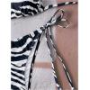 image:imageGORGLITTER Womens Zebra Striped Print String Bikini 2 Piece High Cut Thong Cheeky Bathing Suits BeachwearBlack Zebra Stripes