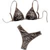image:imageGORGLITTER Womens 2 Piece Bikini Sets Swimsuits Leopard Cheetah Print High Waisted Triangle Bathing Suit SwimwearBrown