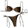 image:imageGORGLITTER Womens Cheetah Animal Print Swimsuit High Waisted Thong Cheeky Bikini Sets Bathing Suit 2 Piece SwimsuitsCoffee Brown