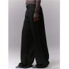 image:imageGORGLITTER Womens Dressy Low Rise Slacks Trousers Dress Pants Casual Wide Leg Work Trendy Travel Pants BusinessBlack