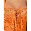 image:imageGORGLITTER Womens Floral Corset Embroidered Lace Up Square Neck Crop Tank TopOrange