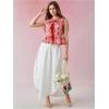 image:imageGORGLITTER Womens Gingham Peplum Tops Boho Summer Going Out Outfits Cute Bow Babydoll Tie Front Tank Tops BlousesRed