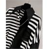 image:imageGORGLITTER Womens Plus Size Tops Casual Button Down Shirts Striped Asymmetrical Long Sleeve Button Up Blouse TopsBlack