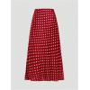 image:imageGORGLITTER Womens Polka Dots Long Flowy Skirts Dressy High Waisted Business Causal SkirtRed