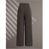 image:imageGORGLITTER Womens High Waisted Dress Pants Dressy Casual Work Wide Leg Pleated Pants Trousers Slacks with PocketsBrown