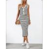 image:imageGORGLITTER Womens Skirt Sets 2 Piece Outfits Maxi Skirt and Top Set Vacation Cruise Summer OutfitsBlack and White