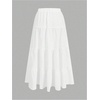 image:imageGORGLITTER Womens Boho Flowy Long Skirts Ruffled Hem A Line Elastic Waist Casual Tiered Layer Maxi Skirts