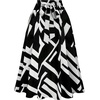 image:imageGORGLITTER Womens Bow Midi Skirt Y2K Color Block Tie Belted High Waist A Line Flowy Skirts Casual DressyBlack