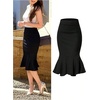 image:imageGORGLITTER Womens Dressy Ruffle Midi Skirts Summer Casual High Waisted Fishtail Pencil Long Going Out Outfits SkirtsBlack