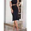 image:imageGORGLITTER Womens Dressy Ruffle Midi Skirts Summer Casual High Waisted Fishtail Pencil Long Going Out Outfits SkirtsBlack