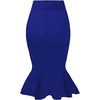 image:imageGORGLITTER Womens Dressy Ruffle Midi Skirts Summer Casual High Waisted Fishtail Pencil Long Going Out Outfits SkirtsRoyal Blue