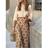 image:imageGORGLITTER Womens Graphic Long Maxi Skirts Colorful Dressy Business Causal High Waisted Ruffle Old Money SkirtYellow