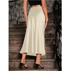 image:imageGORGLITTER Womens Long Silk Satin Maxi Skirts Going Out Outfits High Waisted Flowy A Line Silk Brunch Elegant FestivalBeige