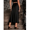 image:imageGORGLITTER Womens Long Silk Satin Maxi Skirts Going Out Outfits High Waisted Flowy A Line Silk Brunch Elegant FestivalBlack