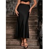image:imageGORGLITTER Womens Long Silk Satin Maxi Skirts Going Out Outfits High Waisted Flowy A Line Silk Brunch Elegant FestivalBlack
