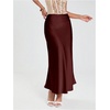 image:imageGORGLITTER Womens Long Silk Satin Maxi Skirts Going Out Outfits High Waisted Flowy A Line Silk Brunch Elegant FestivalMaroon